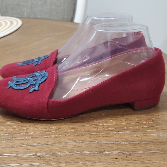 Tory Burch Maroon Navy Antonio Loafers, Size 7, Excellent Condition - Picture 4 of 11